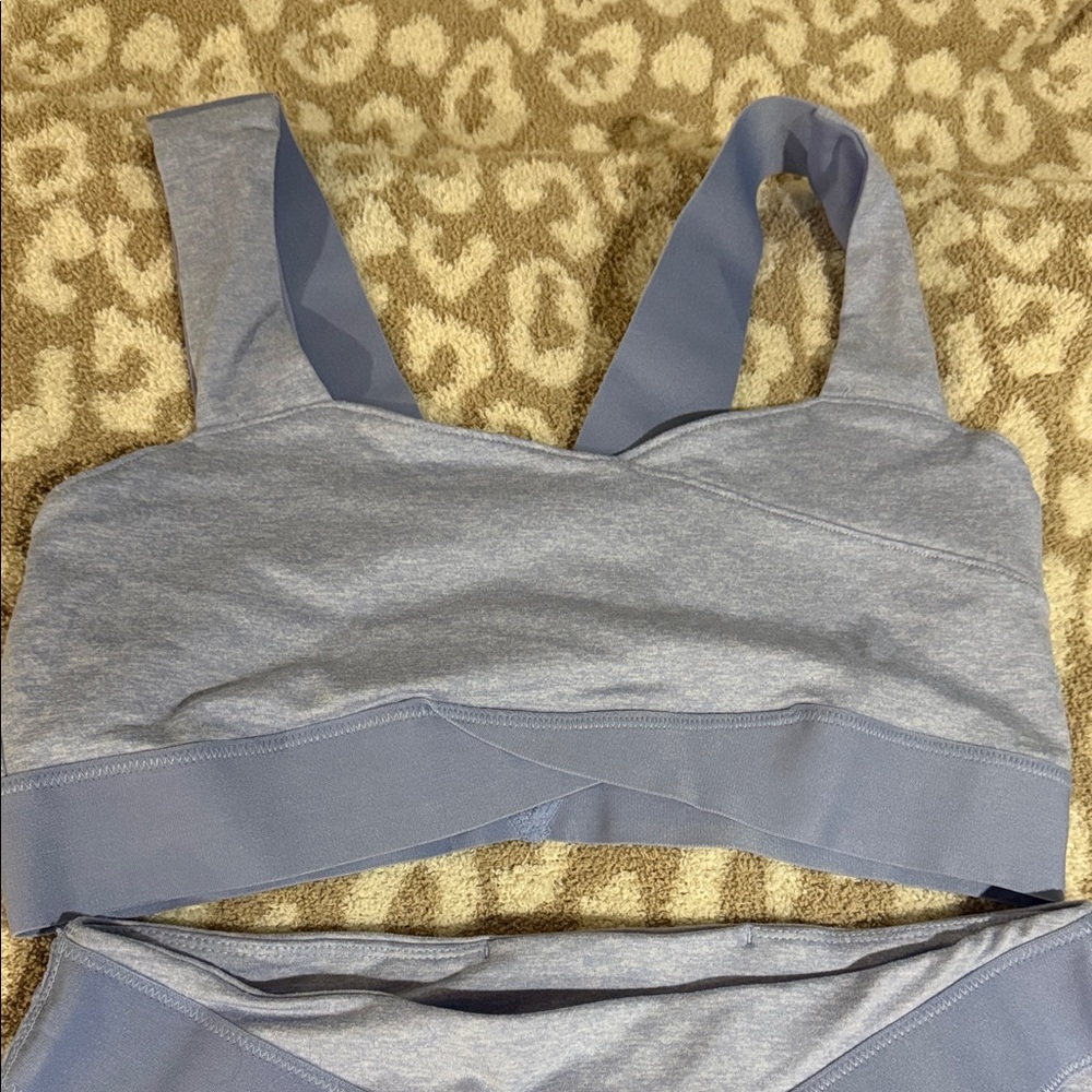FP Movement by Free People Lavender Seamless Crop Tank & High-Waist Leggings Set - Picture 3 of 11